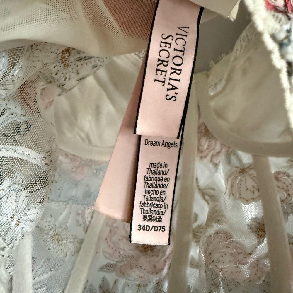 Victoria’s Secret Dream Angels Floral Lace Bustier Corset Top 34D Romantic - Picture 5 of 6